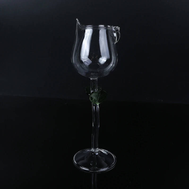 

Wine Glass Rose Flower Shape Goblet Lead-Free Red Wine Cocktail Glasses Home Wedding Party Barware Drinkware Gifts