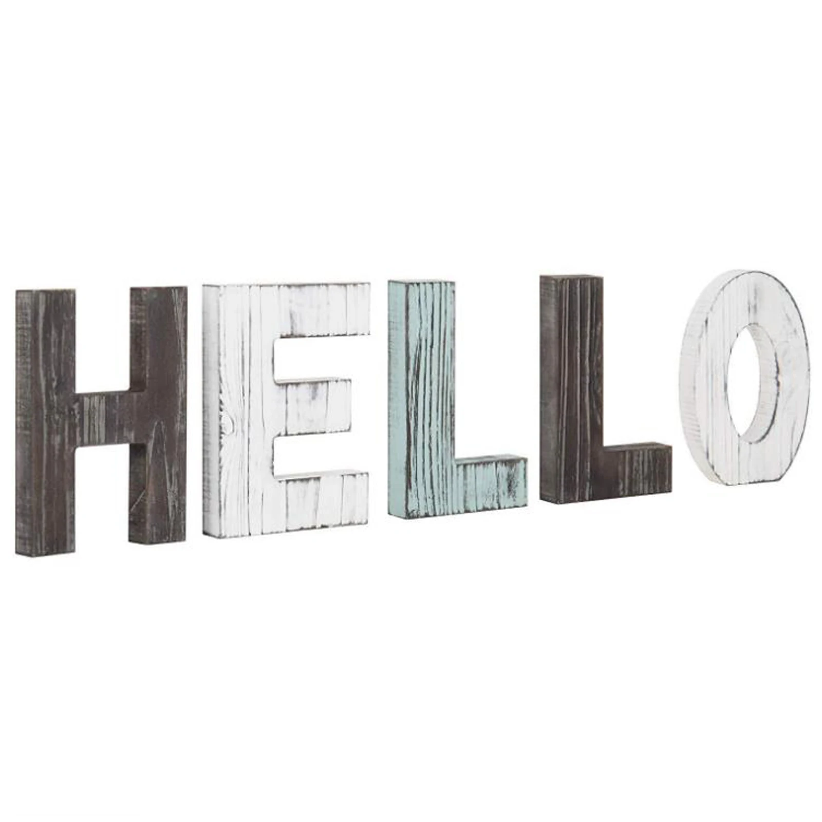 

Creative wooden antique ENGLISH letter HELLO handmade wedding supplies