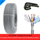 Медный кабель TRVVP, 5 метров, 2018 AWG, 2345678 ядер, двойной экранированный гибкий провод, серый изолированный кабель из ПВХ