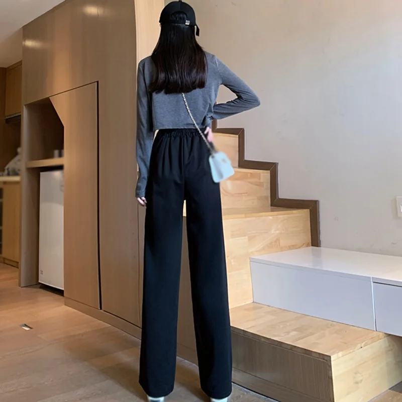

Autumn Korean Style Casual Fashion Wild High Waist Suit Pants