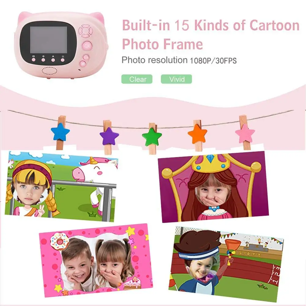 Цифровая фотокамера s мгновенная печать детские видеокамеры профессиональная