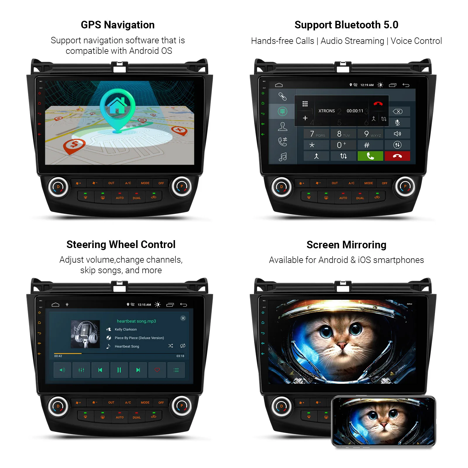 XTRONS 10 1 &quotAndroid 0 четырехъядерный 2 + 32 автомобильный Радио плеер для Honda Accord 2003-2007