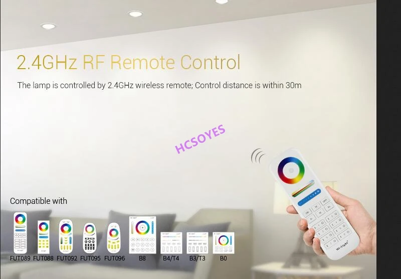 Milight FUT061 9 Вт RGB+ CCT светодиодный светильник водостойкий Потолок Прожектор смартфон приложение управление AC100~ 240 В 2,4 г RF дистанционное управление