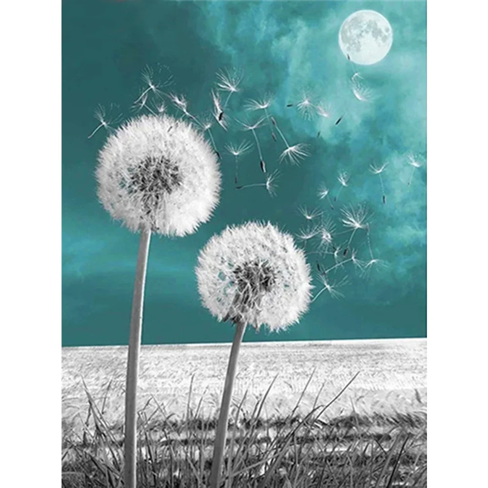 

Diamant Schilderen Paardebloem Foto 'S Van Steentjes 5d Diy Diamant Borduurwerk Kruissteek Landschap Craft Kit