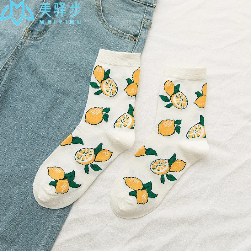 Women's Cotton Fruit Socks 12 PAIRS PER SET Spring and Summer Socks Japanese Series