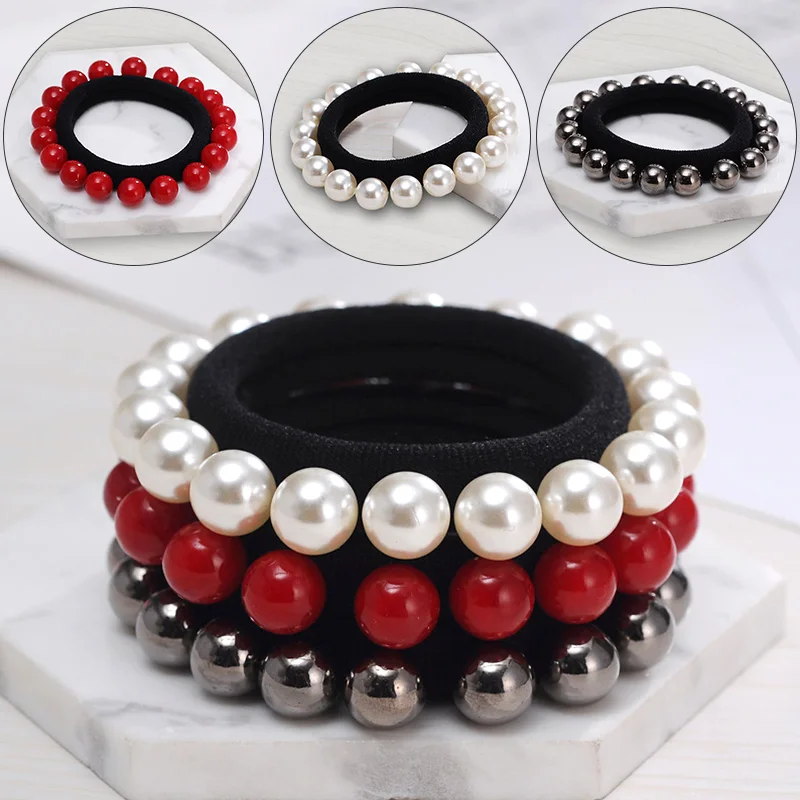 Корейские жемчужные ободки распродажа бисером резинки для волос эластичная