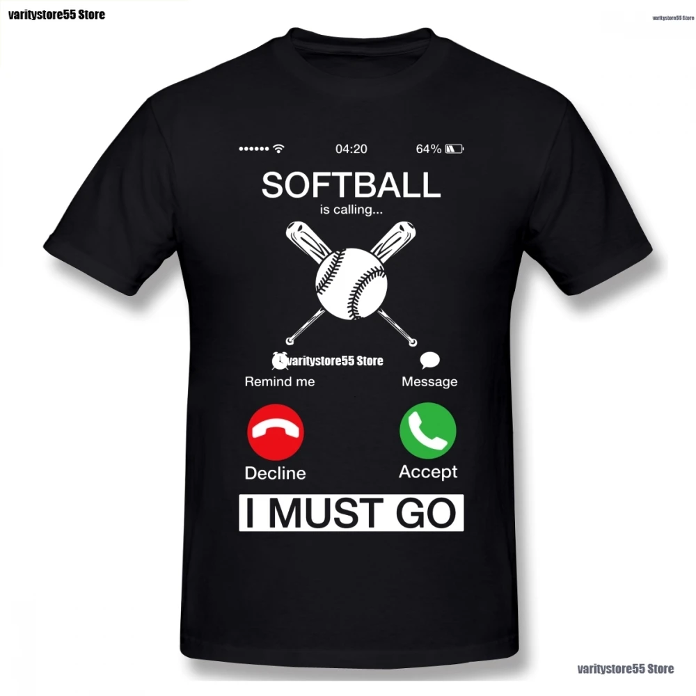 

Новинка лета 2021, Мужская футболка с принтом из нового софтбола с надписью «Is call I Must Go», популярная модель детской одежды, хлопковая брендова...