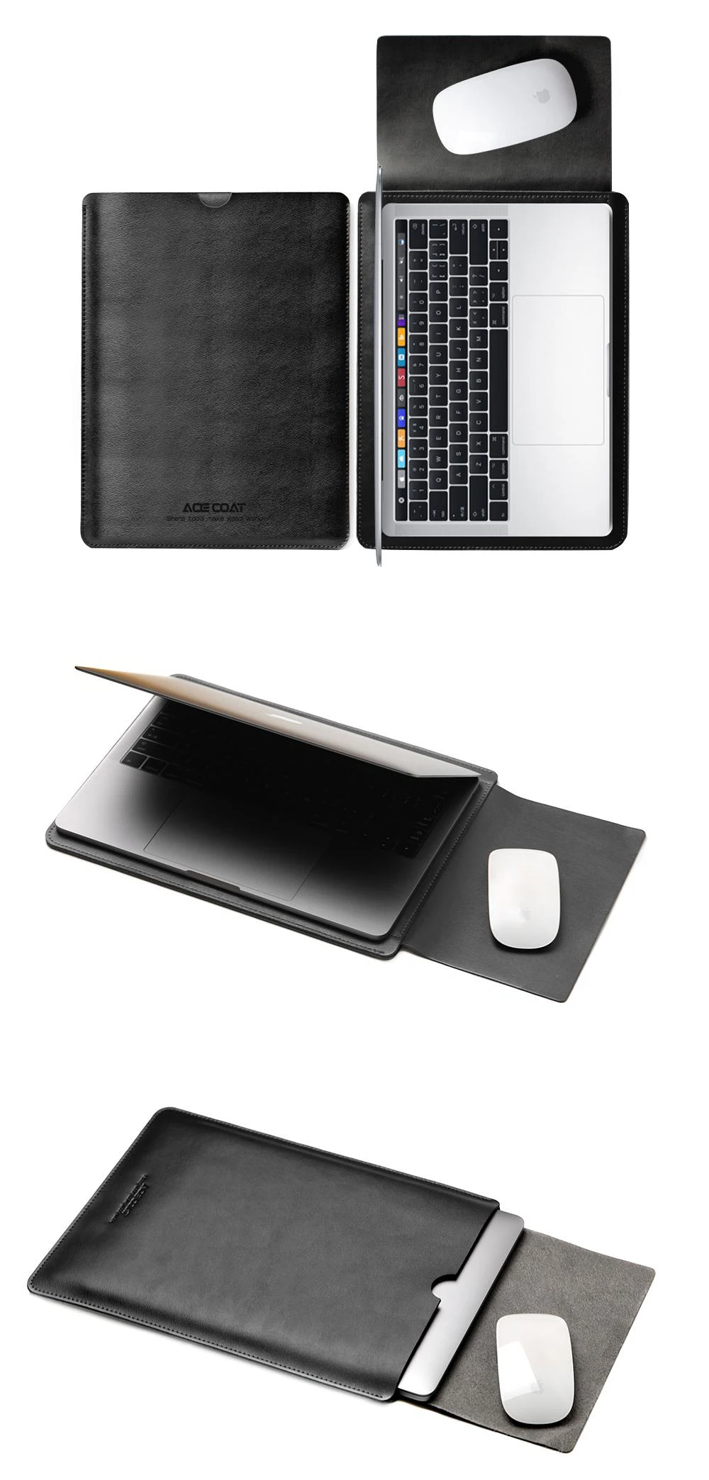 Защитная сумка ACECOAT из спилка для Apple Macbook Air Pro Retina13 12 15 16 чехол для ноутбука macbook pro 13 Чехол