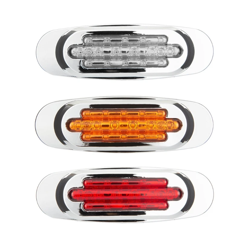 

2pcs Car Truck Lorry Trailer Bus Side Marker Indicators Clearance Lamp Lights Rear Lamp Warning Light