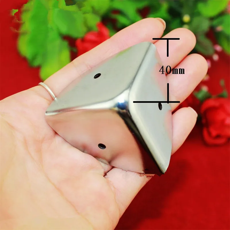 4 шт. 40 мм усиленные зеркальные углы железная защита для кромки чехла