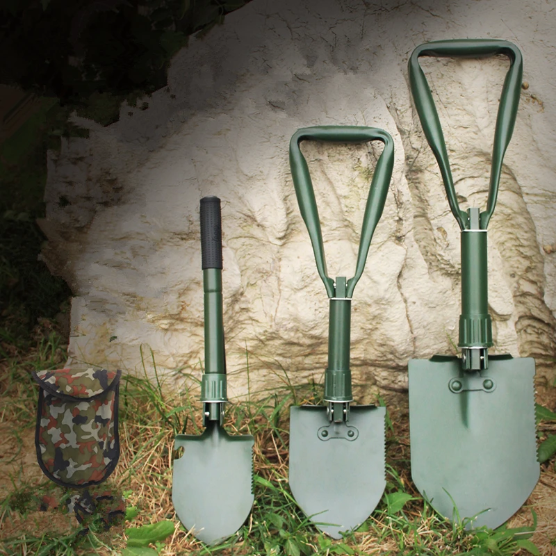 

Multifunctional Camping Shovel Folding Portable Outdoor Emergency Pickaxe Car Manganese Steel Gardening Shovel Fishing Tool