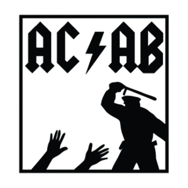 

HZX1412 надпись ACAB Автомобильная Наклейка Виниловые наклейки Водонепроницаемая наклейка на кузов автомобиля заднее стекло