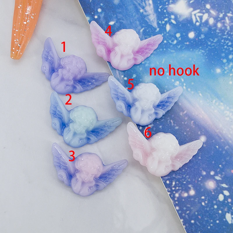 

12pcs/lot Cute Cupid Angel DIY Resin Cabochon for Earring Necklace Pendant Angel Flatback Relief Children's toys Homemade Gift