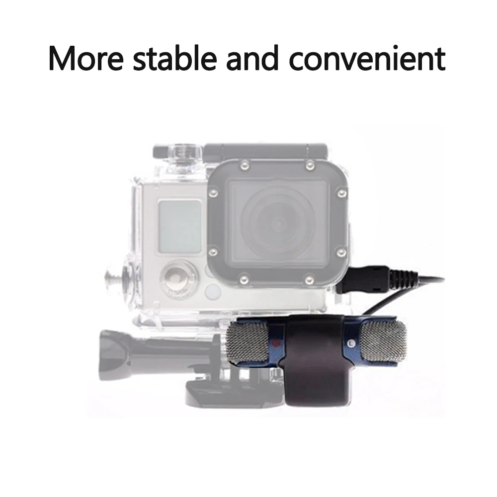 Стереомикрофон с разъемом 3 5 мм и USB-кабелем адаптера совместимым GoPro hero 3/3 +/4
