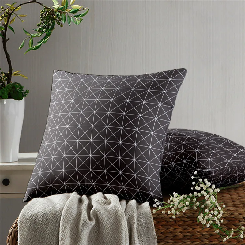 

Декоративный чехол для подушки с геометрическим рисунком, чехол для диванной подушки, чехол для кровати, чехол для подушки, украшение для до...