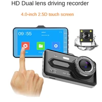 4 inch hd touch screen dashcam 170 degree wide angle front and rear dual lens night vision automotive camera zinc alloy recorder