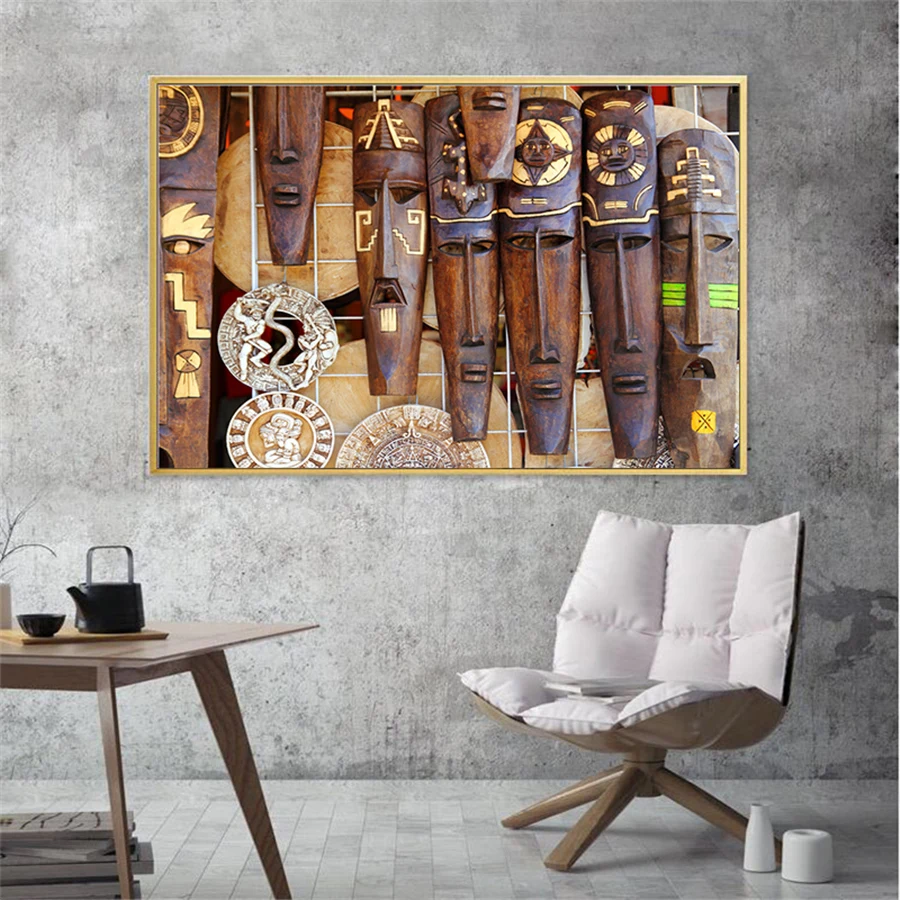 Для женщин маска Религия Плакаты и печать холст Картина Wall Art печати Maya