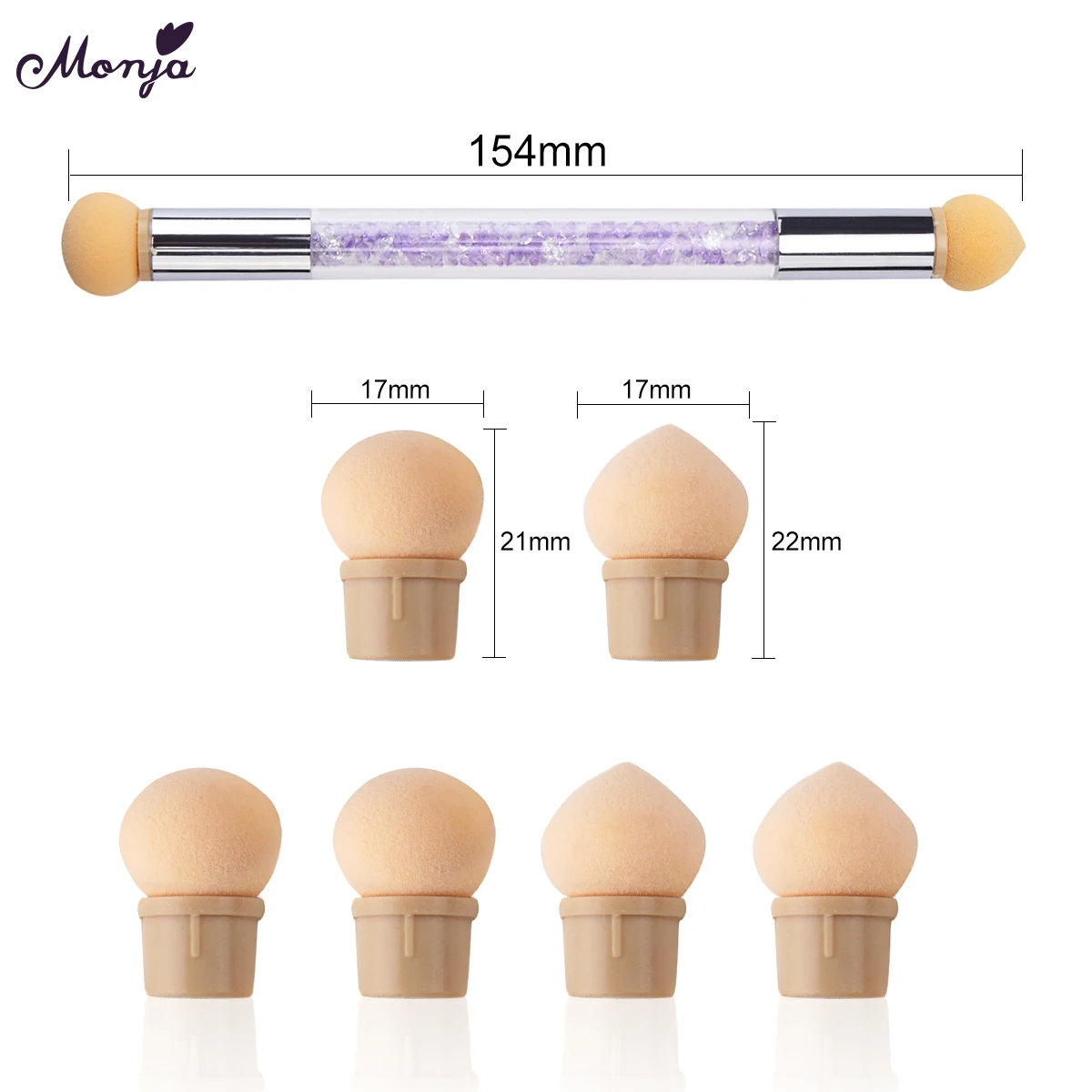 Monja двухсторонняя фотографическая градиентная кисть с цветным градиентом + 6