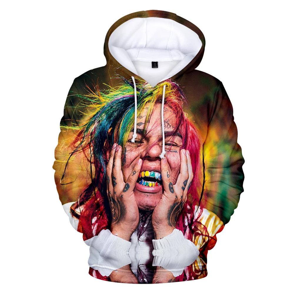 

2020 Pop Rapper 6ix9ine Hoodies 3D Long Sleeve Sweatshirt Men's Women Hip Hop Style Hot Sale Casual Tekashi69 GOOBA Clothes