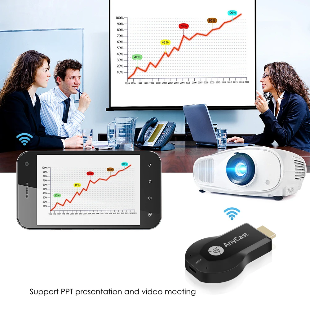 Kebidumei 1080P WIFI Mini M2 медиаплеер Марка Miracast Smart TV Stick для Windows iOS Android | Электроника