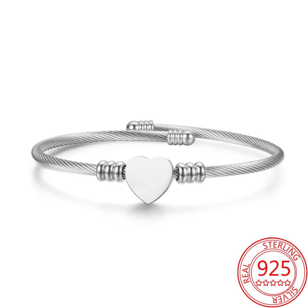 

Оригинальный браслет с подвесками из нержавеющей стали, Регулируемый Открытый браслет, высококачественный браслет для пар