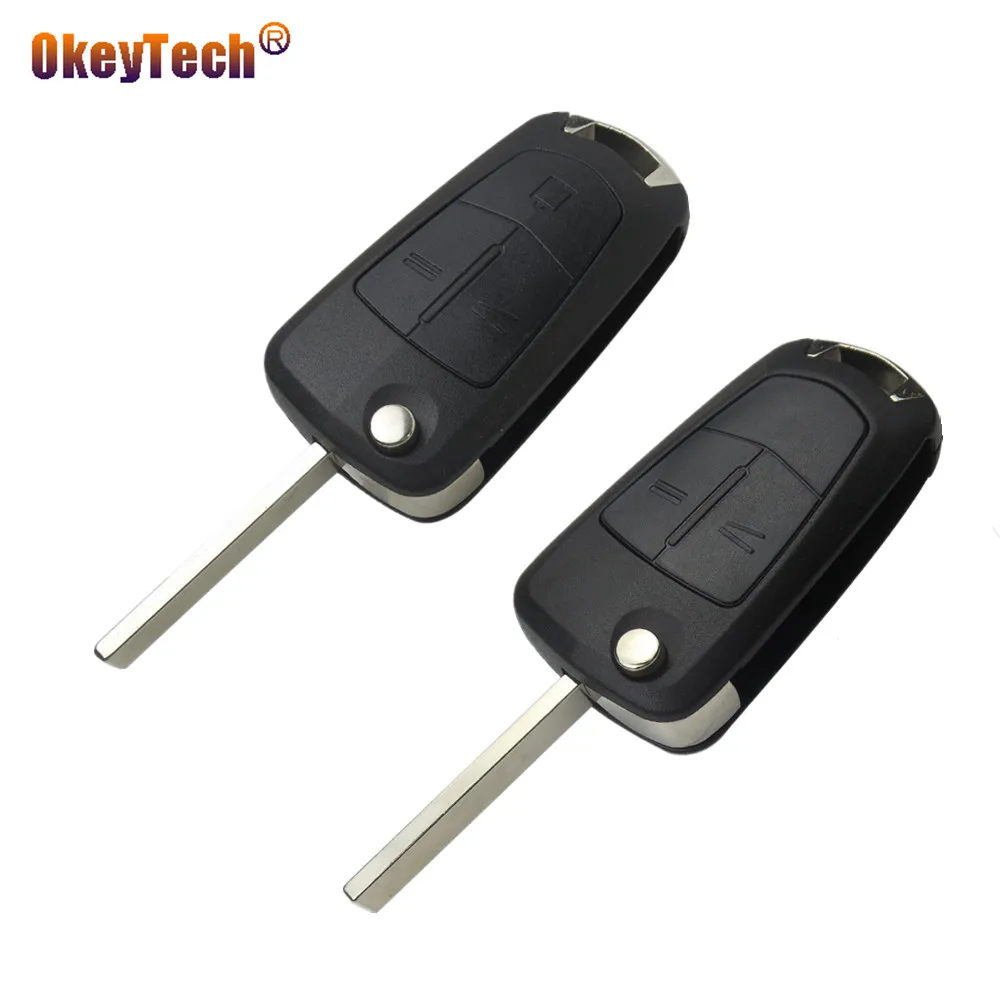 OkeyTech 2/3 Кнопка флип складной Автомобильный ключ оболочка чехол для Vauxhall Opel Corsa Astra Zafira Insignia Vectra с лезвием HU100