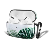 2020 tropical leaves tpu case cover for airpods pro case with keychain for airpods cases