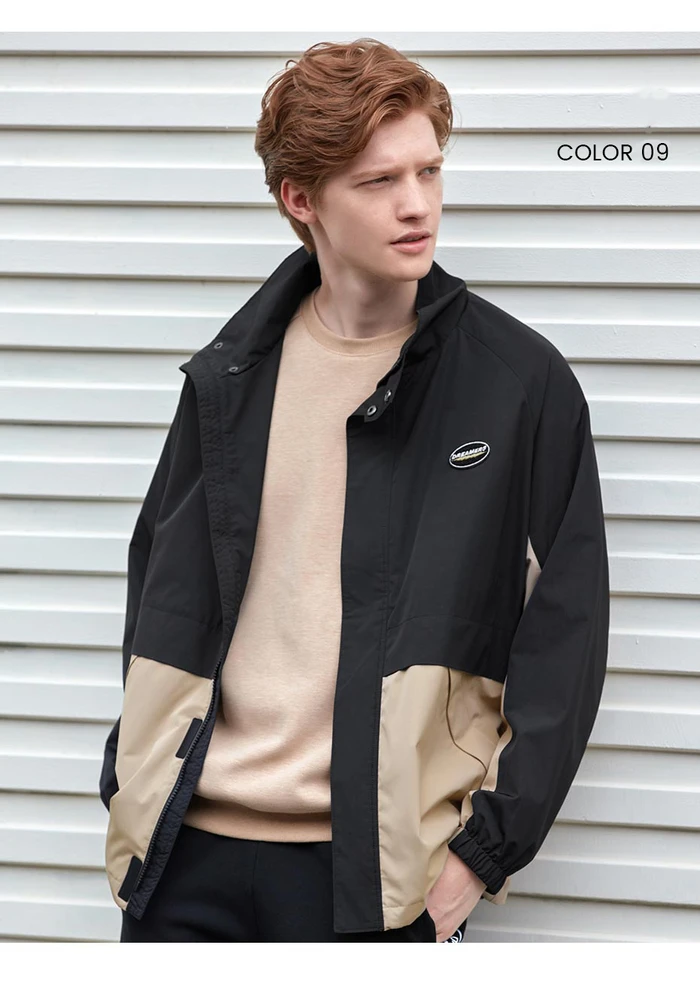 Giordano мужская куртка контрастный вышитый значок Chaquetas Hombre длинный рукав карманы спереди Jaqueta Corta Vento 01079749
