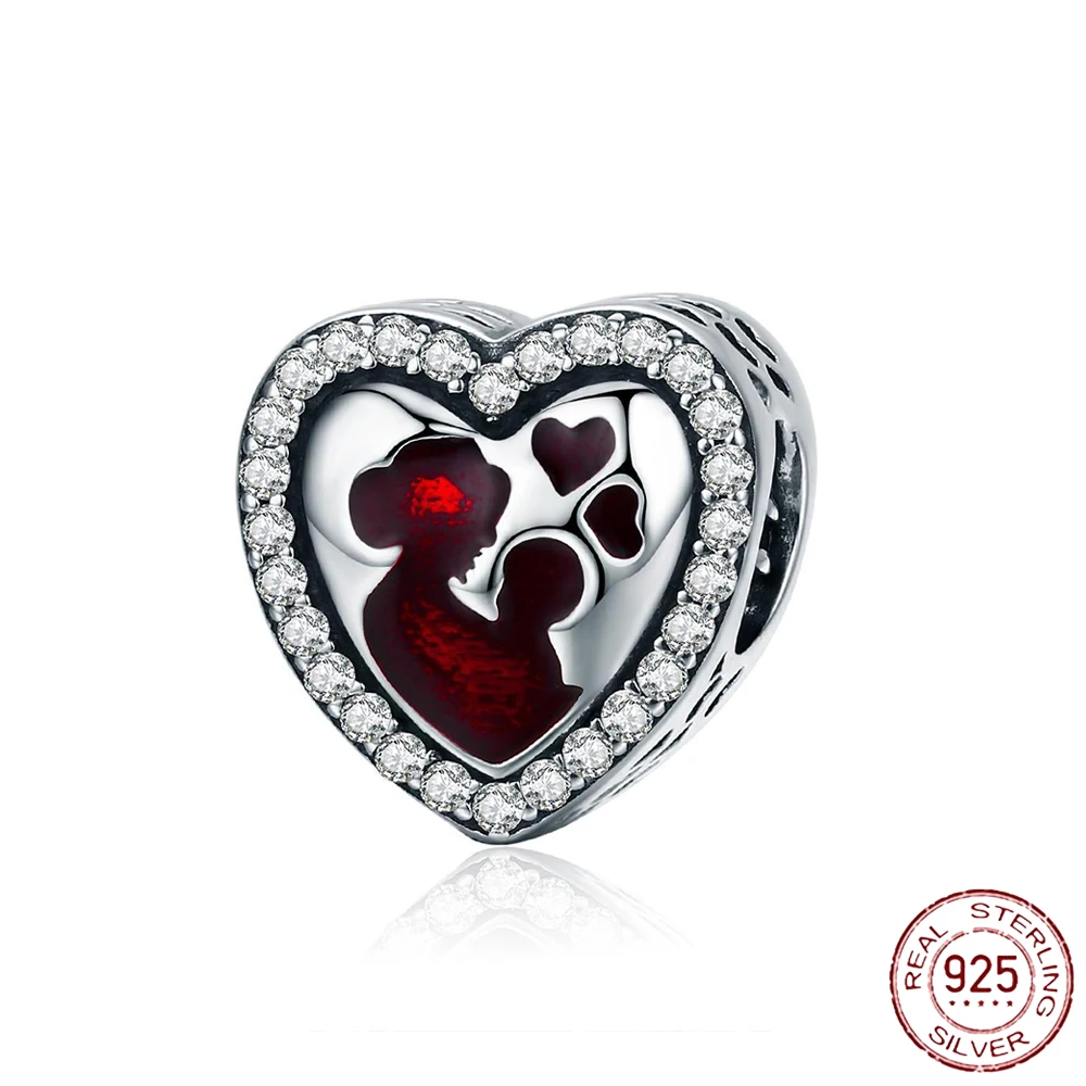 Бусина-Шарм Рождественская елка из серебра 925 пробы с блестками - купить по