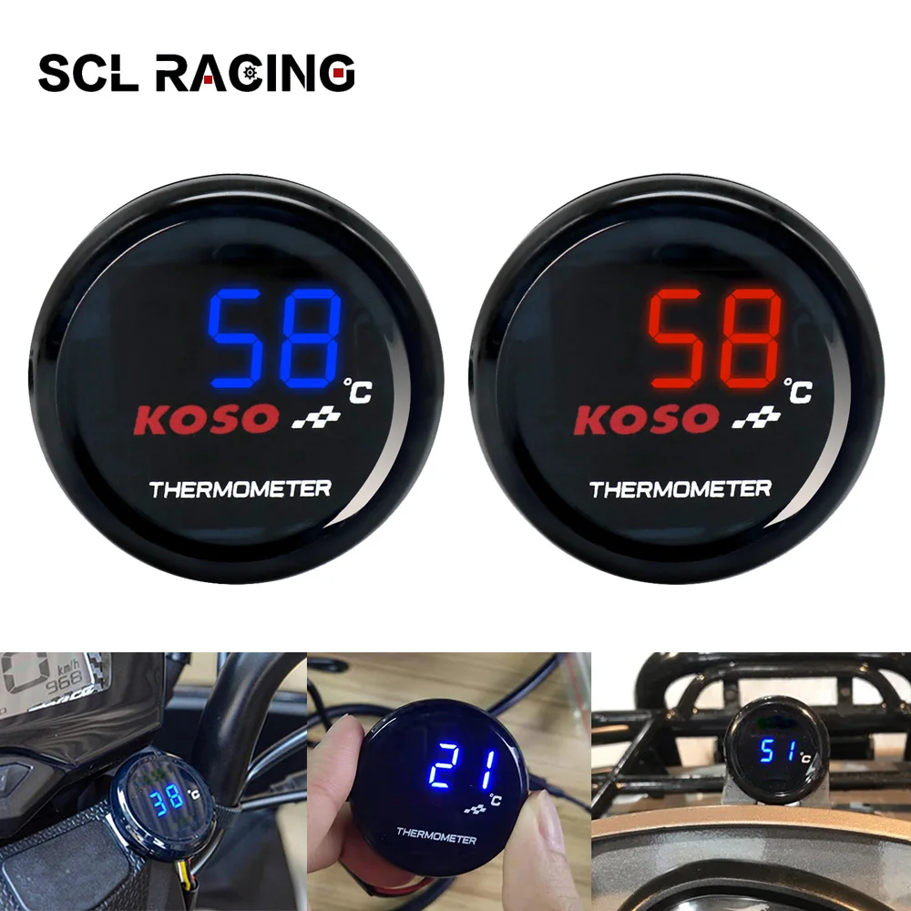 

Alconstar Universal Koso 0°C-120°C Motorcycle Motorbike Thermometer Instruments Water temperature Gauge Digital Display Meter