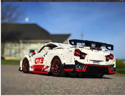 Technic GT-R Nissan высокой лошадиной мощности технология автомобиля Совместимость MOC 25326 кирпичи модель здания Lepinblocks игрушки