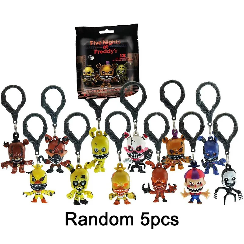 Пять ночей у Фредди брелок игрушки FNAF фигурки 5 см аниме ПВХ Слепой Мешок для