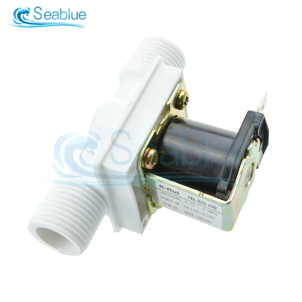 DC 12V 24V AC 220V 1/2 &quotпластиковый Соленоидный клапан переключатель нормально закрытый