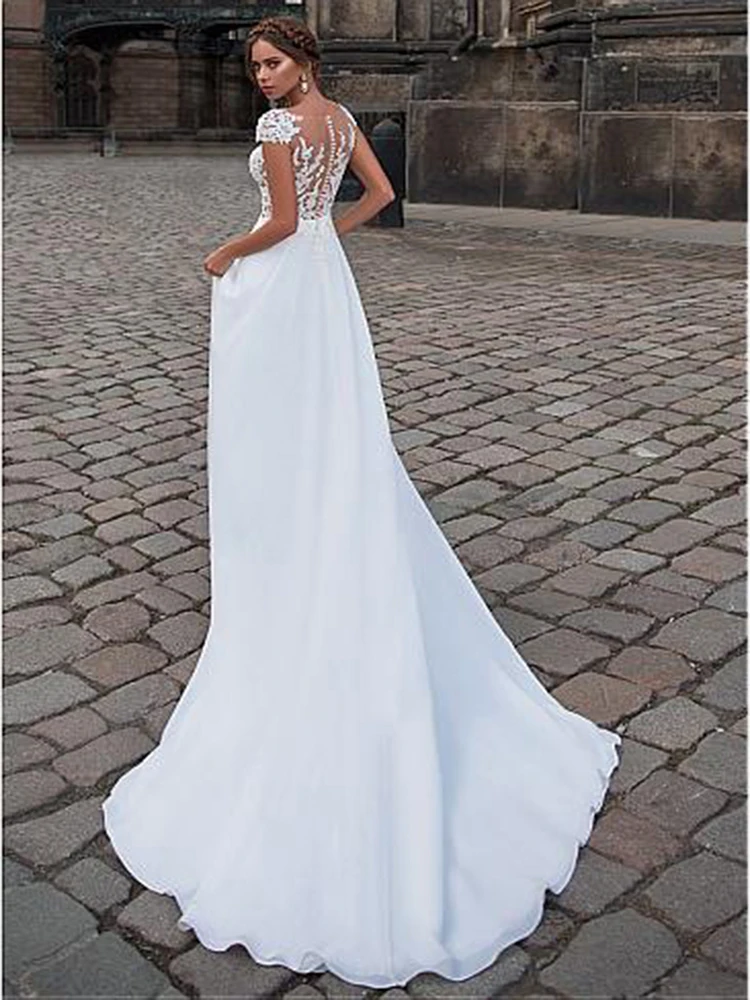 

BAZIIINGAAA Simple Wedding Dress Lace Little Beading Strapless Dress Luxury Wedding Gowns Bridal Can Be Washed Bride Dresses