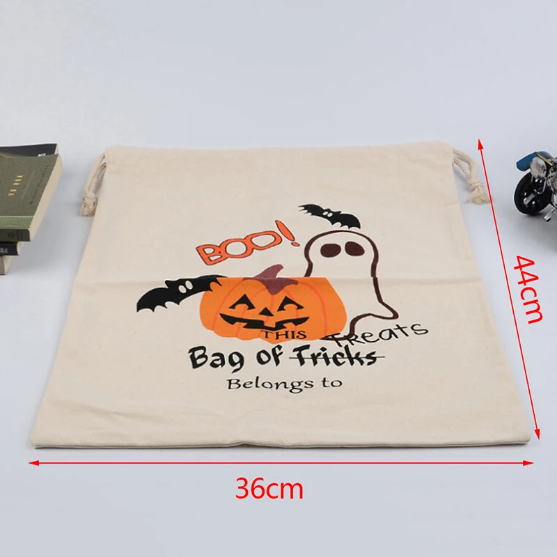 1 шт. Тыква Хэллоуин держатели паук трюки или лакомство Хлопок Холст сумка на