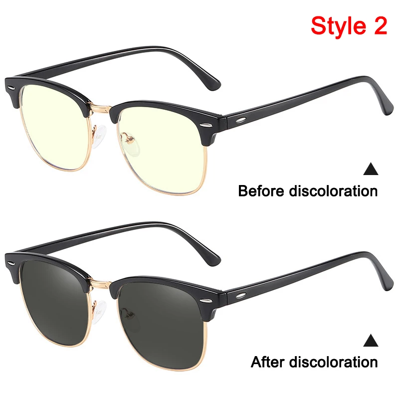 

Blue Light Blocking Glasses Anti Eyestrain Glasses for Computer Reading Gaming Color-changing Anti UV Glare Sun Glasses