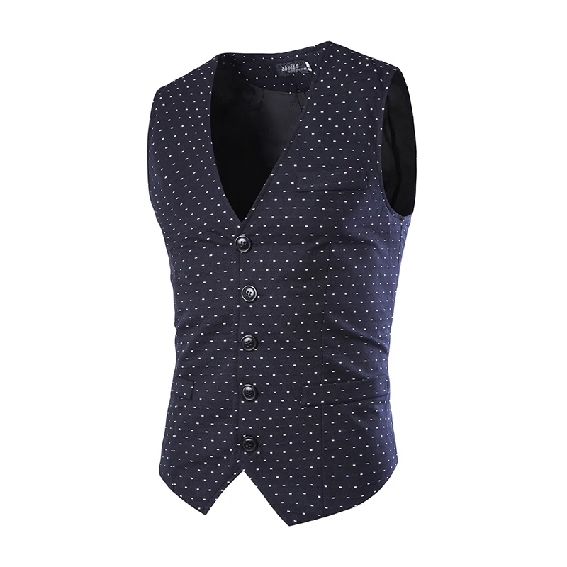 Жилет мужской облегающий Повседневный в клетку для делового костюма без рукавов