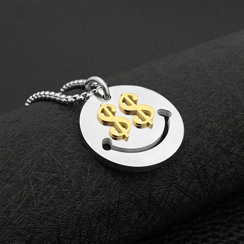 Модное ожерелье с символом из титановой стали в стиле панк-стрит для мужчин и