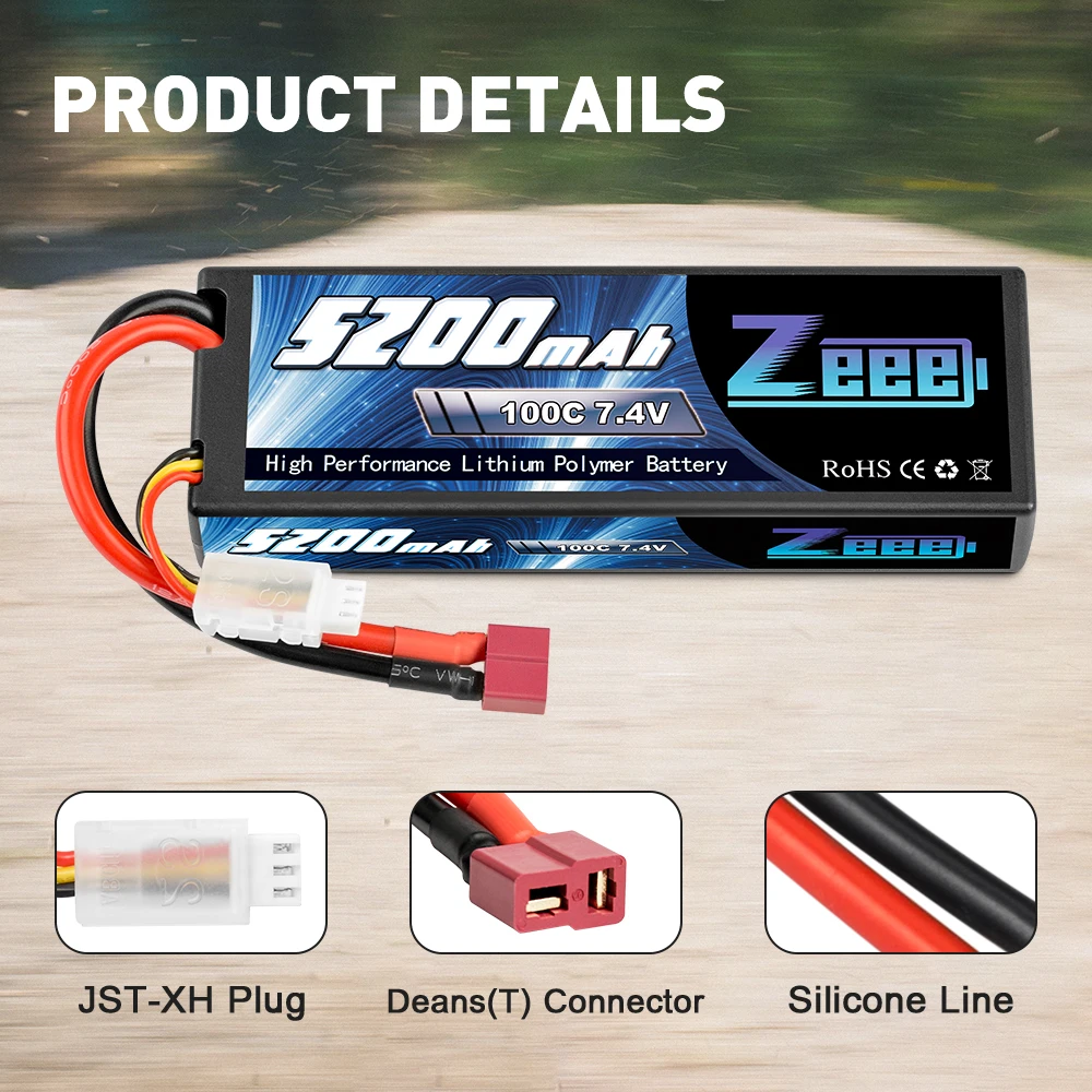 zeee 2s 74 v 100c 5200mah lipo батарея с deans t коннекторо