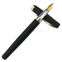 duke 209 matte black fude calligraphy fountain pen bent nib professional school office stationery writing tool gift