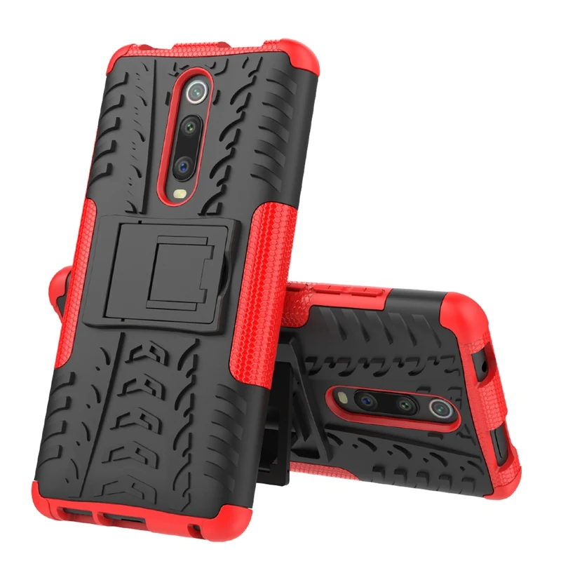 red XWZJ Прочный чехол для телефона s для Xiaomi mi 9 T Pro Чехол Red mi K20 Pro Чехол-Броня чехол-подставка для Xiaomi mi 9 T mi 9 T mi 9 SE mi 9 T Pro Чехол - Цвет: red XWZJ