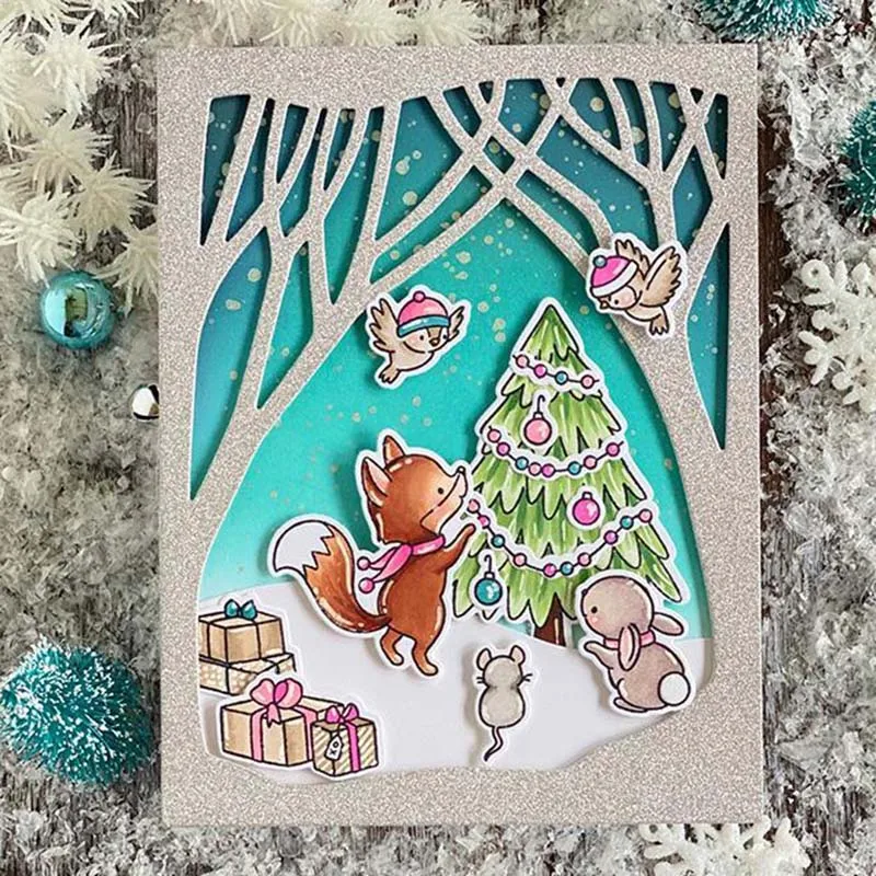 New2019 Christmas board Metal Cutting Dies Flower border Crafts Die Cuts For DIY Scrapbooking Paper Cards Decorations