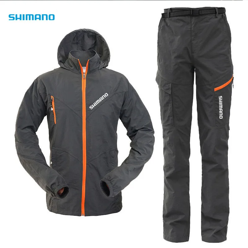 

New Shimanos Fishing Suits Summer Autumn Mens Breathable Quick Dry Solid Outdoor Fishing Jacket And Pants for Fishing Clothes