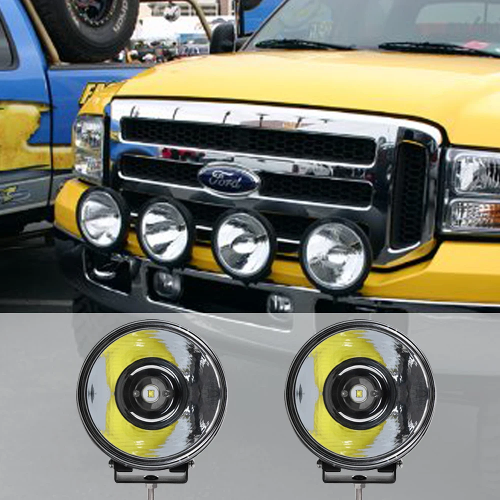 

7-дюймовый круглый Точечный светильник s 40 Вт, светодиодный светильник Cannon light s, круглый светодиодный рабочий светильник под s, рабочий светильник для внедорожника 4x4, пикапа, грузовика, 2 шт.