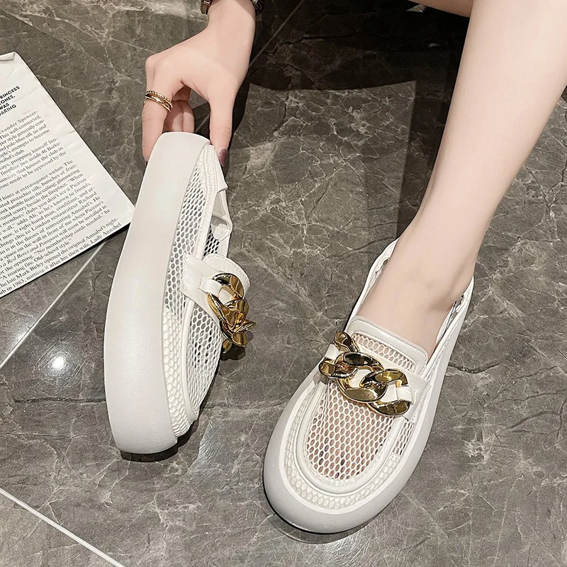 

Shoes Woman 2021 Clogs Platform Tennis Female Slip-on Modis Loafers With Fur Round Toe Casual Sneaker All-Match New Creepers Bre