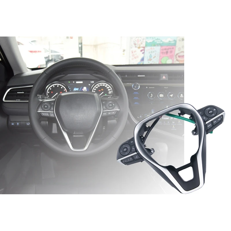 

Multifunction Steering Wheel Buttons Cruise Control Button Steering Switch KK-12 for Toyota Camry Corolla 2018-2020