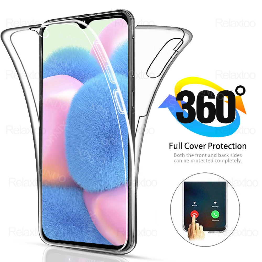 360 полностью двойной силиконовый чехол для Samsung Galaxy A31 A30S прозрачный корпус ТПУ Galax
