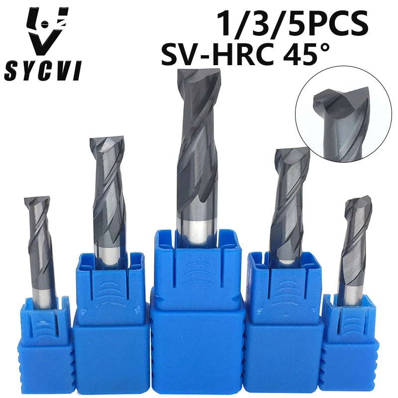 

YG10 вольфрамовые стальные концевые фрезы HRC45, карбидные концевые фрезы из сплава с 2 лезвиями, концевые фрезы с толстым покрытием для обработ...