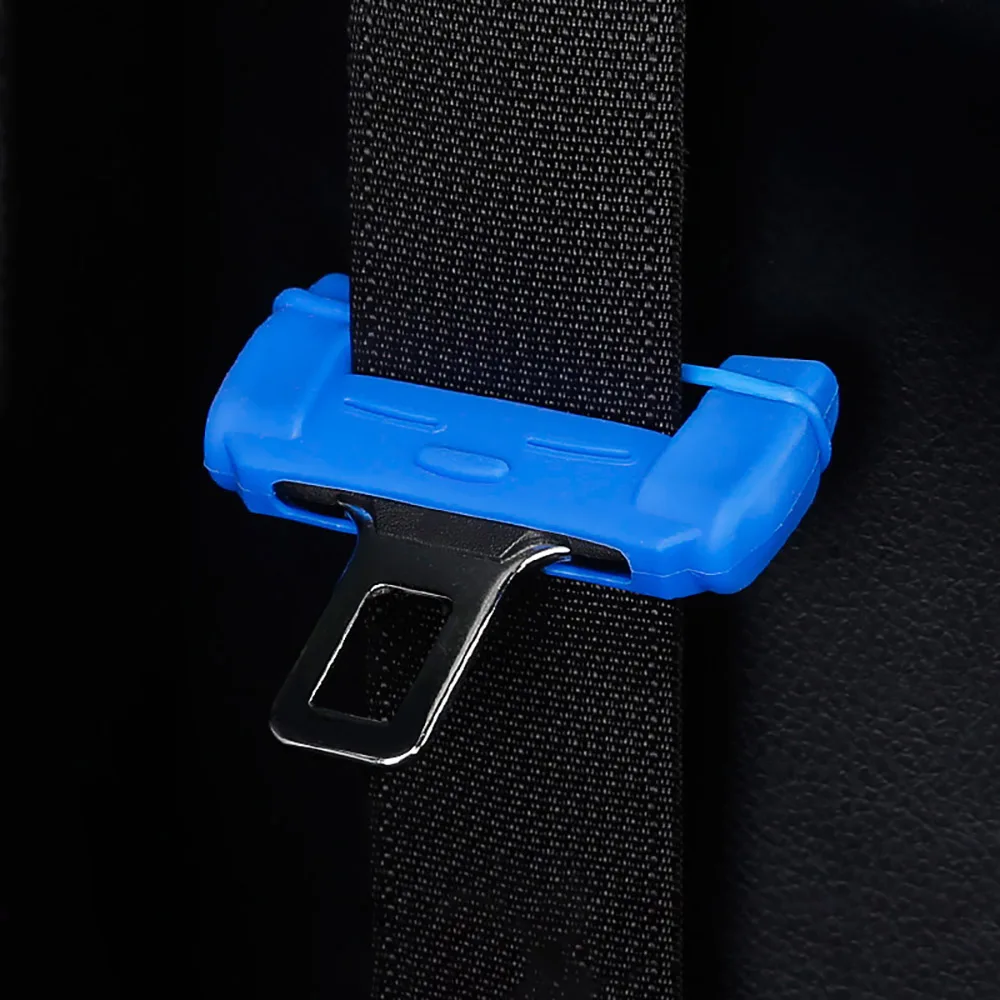 

2Pcs Universal Car Safety Belt Buckle Protector Silicon Anti-Scratch Seat Buckle Clip Interior Button Case Anti-Scratch Cover