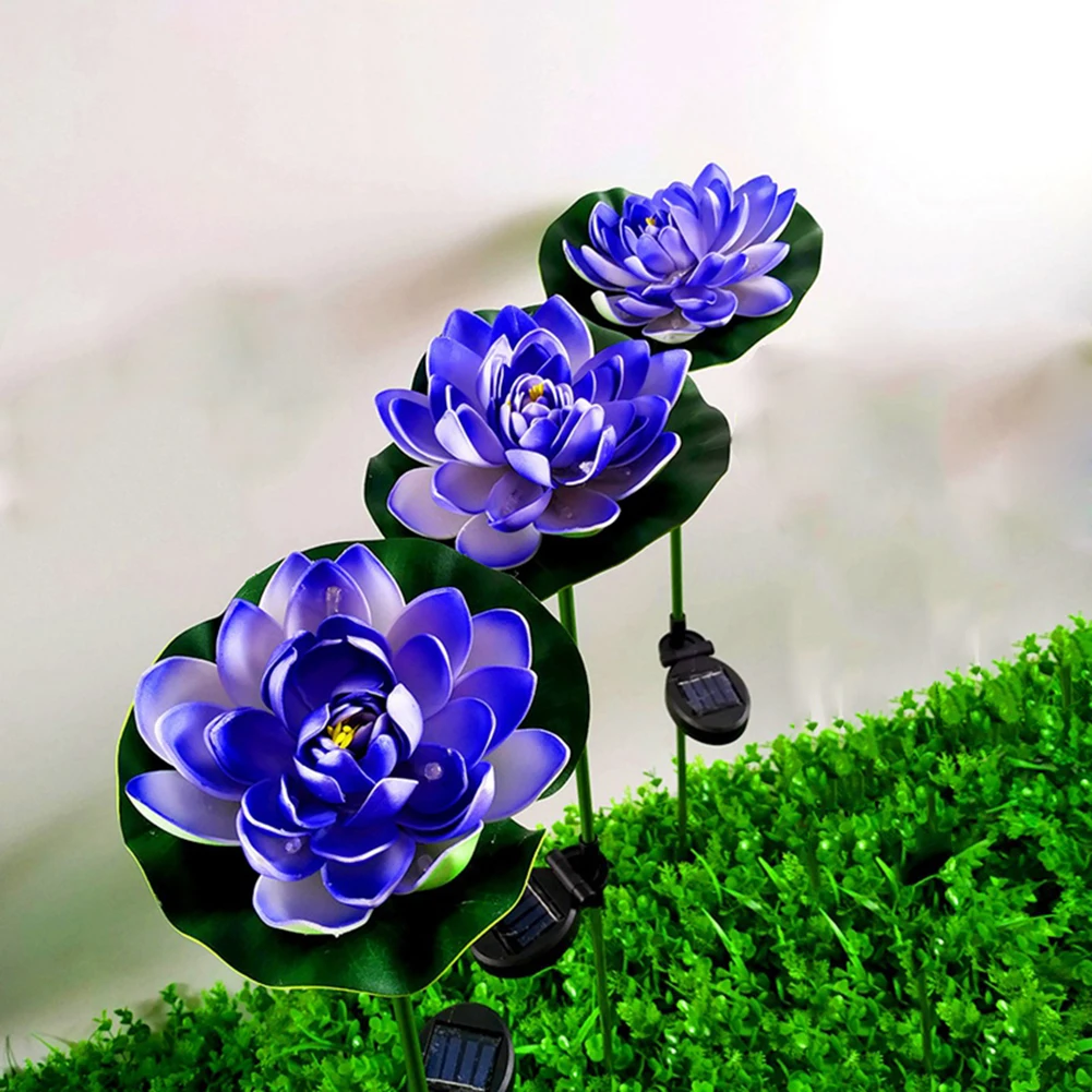 

Small Tube Lawn Path Light Warm White Energy Saving LED Solar Light Outdoor Decorative Stake Lotus Flower Light Garden